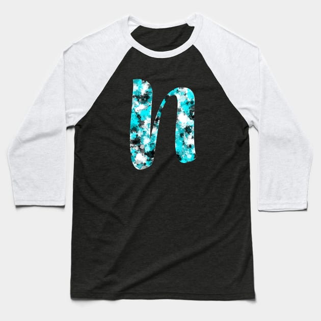 Paint Splash Letter N Baseball T-Shirt by Hip Scarves and Bangles